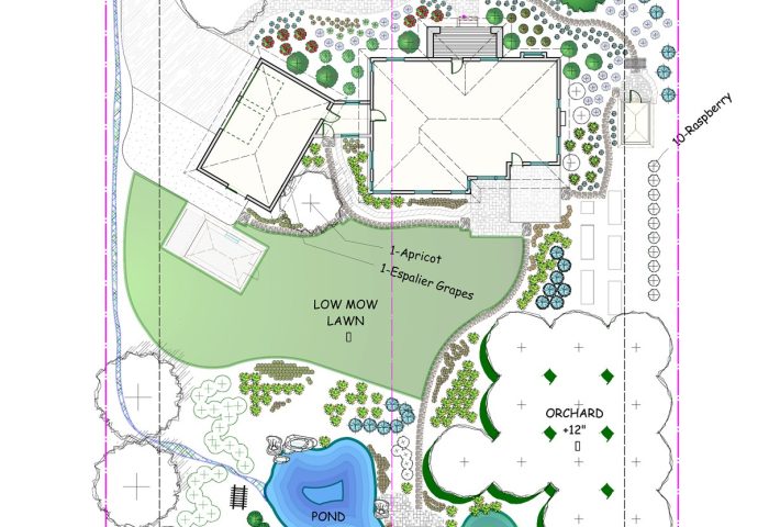 Landscape design plan for a residential project by Beargrass Landscape Architecture